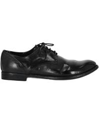 Officine Creative - Schwarze Flache Schuhe Derby Arc - Lyst