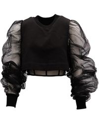 McQueen - Tops ,Zwart ,Katoen Sweatshirt - Lyst