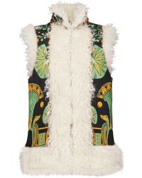 La DoubleJ - Jassen ,Veelkleurig ,Polyester Nile Motif Mouwloze Folk Jas - Lyst