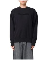 JW Anderson - Schwarzer Logo-Sweatshirt Mit Lockerer Passform - Lyst