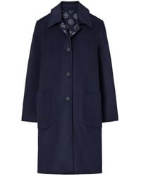 Tory Burch - T Monogram Jacquard Wollen Jas - Lyst