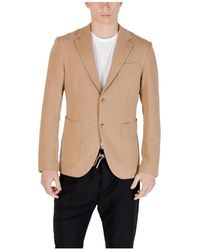 Gianni Lupo - Jassen ,Katoen V-Hals Blazer Met Zakken - Lyst