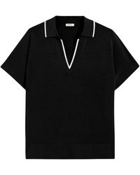Aspesi - Tops ,Zwart ,Katoen Polo 3224 - Lyst