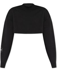 adidas By Stella McCartney - Cropped sweatshirt mit logo - Lyst