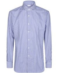 Xacus - Camicia No Stiro Riga Pari Pari Fiammata - Lyst