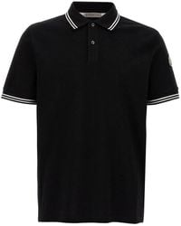 Moncler - Poloshirt Met Logopatch - Lyst