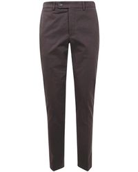 Incotex - Broeken ,Bruin ,Katoen Flat-Front Katoenen Twill Chino's - Lyst