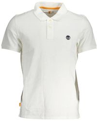 Timberland - Tops ,Wit ,Katoen Klassiek Poloshirt Korte Mouw - Lyst