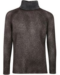 Avant Toi - Gerippter hoher hals pullover - Lyst