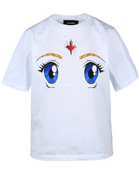 DSquared² - Tops ,Wit ,T-Shirts - Lyst