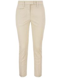 Dondup - Pantalones slim-fit de gabardina de algodón perfectos - Lyst