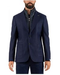 Paoloni - Jassen ,Blauw ,Wol Herenjas - Lyst
