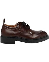 Elia Maurizi - Burgunder Schnürschuh Aus Leder - Lyst
