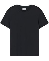 Closed - Tops ,Zwart ,Katoen Biologisch Katoenen Half Mouw Basis T-Shirt - Lyst