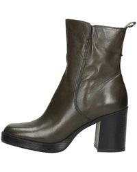 Mjus - Schoenen ,Groen ,Leer Enkellaarsjes Hak - Lyst