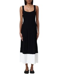 STAUD - Eleganter Plissierter Rock Midi Kleid - Lyst