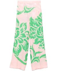 Etro - Broeken ,Veelkleurig ,Lichtroze Gedrukte Broek - Lyst