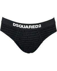 DSquared² - Ondergoed ,Zwart ,Katoen Logo Briefs - Lyst