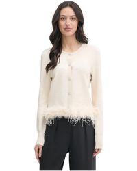Ouí - Gebreide Cardigan Met Veerdetails - Lyst