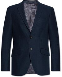 Etro - Jassen ,Blauw ,Roma Jersey Jacquard Blazer - Lyst