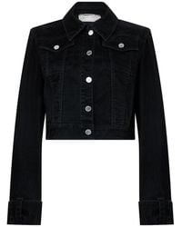 Alberta Ferretti - Cropped Denim Jacket - Lyst