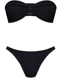 Hunza G - Crinkle Schwarzes Bikini-Set - Lyst