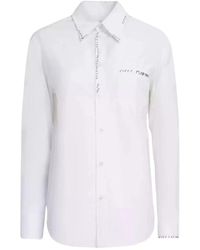 Marni - Witte Katoenen Overhemd Met Contraststiksels - Lyst