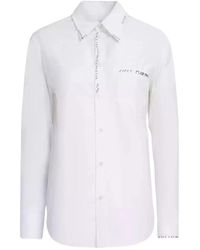 Marni - Witte Katoenen Overhemd Met Contraststiksels - Lyst