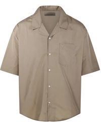 Ami Paris - Overhemden ,Katoen A036 S/S Boxy Shirt Met Camp Collar En Embossed Adc - Lyst