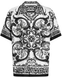 Dolce & Gabbana - Silk Short-Sleeve Shirt - Lyst
