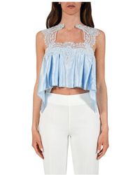 Maurizio Mykonos - Elegante Seiden- Und Spitzenbluse - Lyst