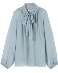 Oltre - Overhemden ,Blauw ,Blouses - Lyst