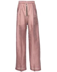 Rick Owens - Pantalones con cordón rosa polvoriento - Lyst