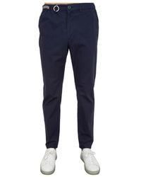 Paul & Shark - Blauwe Chino Broek Met Trekkoord - Lyst