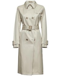 Herno - Double-Breasted Katoenen Jas - Lyst