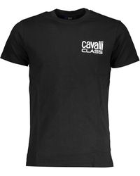 Roberto Cavalli - Tops ,Zwart ,Katoen Qxt 62Xjd 060 T-Shirt Met Korte Mouwen - Lyst