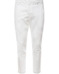 Dondup - Weiße slim chino hose mit taschen - Lyst