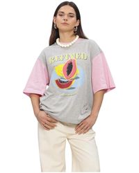 Refined Department - Tops ,Grijs ,Katoen Loui 9986 T-Shirt - Lyst