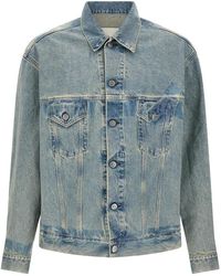 Maison Margiela - Jassen ,Blauw ,Denim Taped Denim Jacket - Lyst
