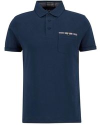 Barbour - Tops ,Blauw ,Katoen Corpatch Tailored Polo Shirt - Lyst
