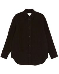 Studio Nicholson - Bruine Geweven Knoopshirt - Lyst