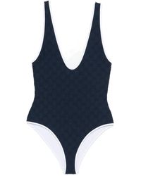 Gucci - Badmode ,Blauw ,Gg Swimsuit - Lyst