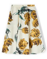 mötivi - Uitlopende Poplin Rok Met Print - Lyst