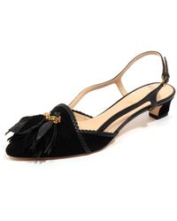 Tod's - Schoenen ,Zwart ,Suède Leren/Suède Schoen Met Piume Veren - Lyst
