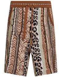 Laneus - Shorts Met Patroon En Trekkoord - Lyst