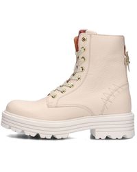 RED-RAG - Leder Schnürstiefel Mit Detail - Lyst