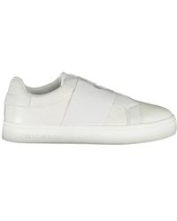 Calvin Klein - Weiße Leder Damen Sneaker - Lyst