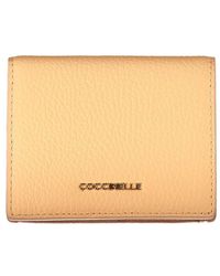 Coccinelle - Accessoires ,Oranje ,Leer Leren Portemonnee Met Meerdere Vakken - Lyst