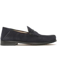 Rossano Bisconti - Blaue wildleder mokassins ledersohle - Lyst