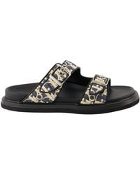 Dior - Schoenen ,Zwart ,Leer Aqua Slippers - Lyst